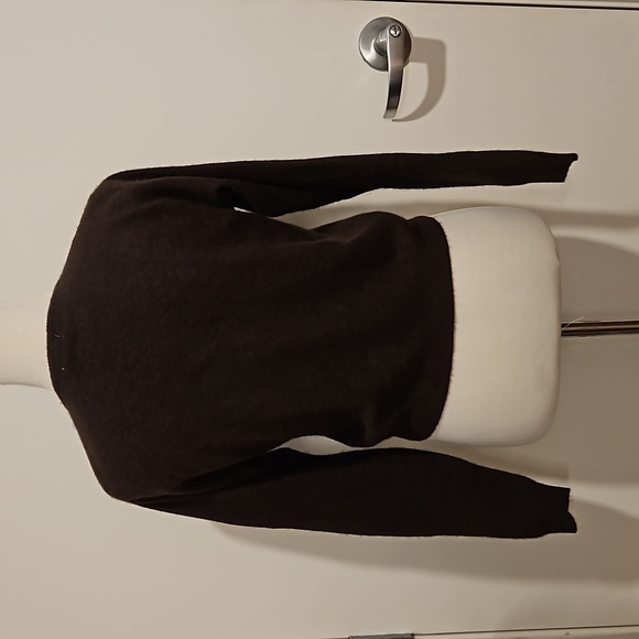 AIRPORT Brown long sleeve button down beaded embellished Angora lambswool M EUC - Picture 9 of 11